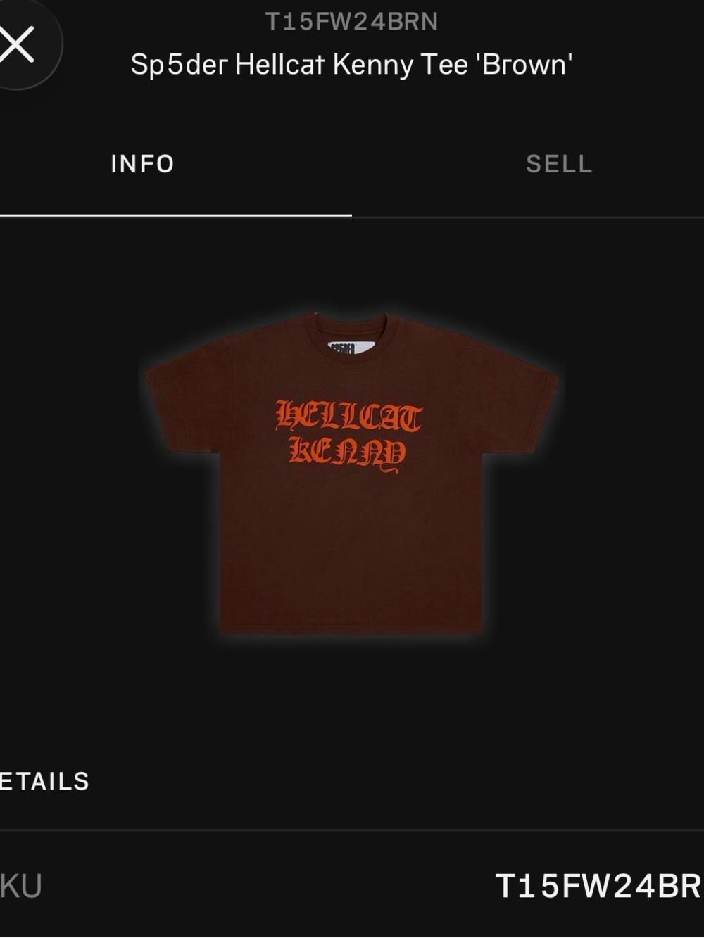 Sp5der Hellcat Kenny Tee NWT🔥🔥